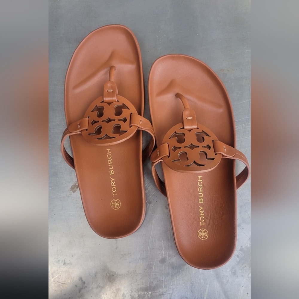 Tory Burch Miller Cloud Leather Sandals Size 9